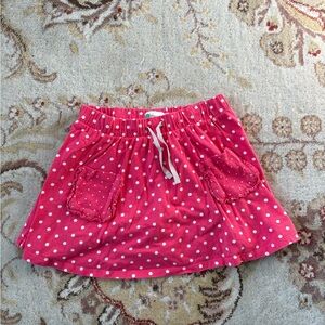 Boden Pink Polka Dot Skirt with Pockets